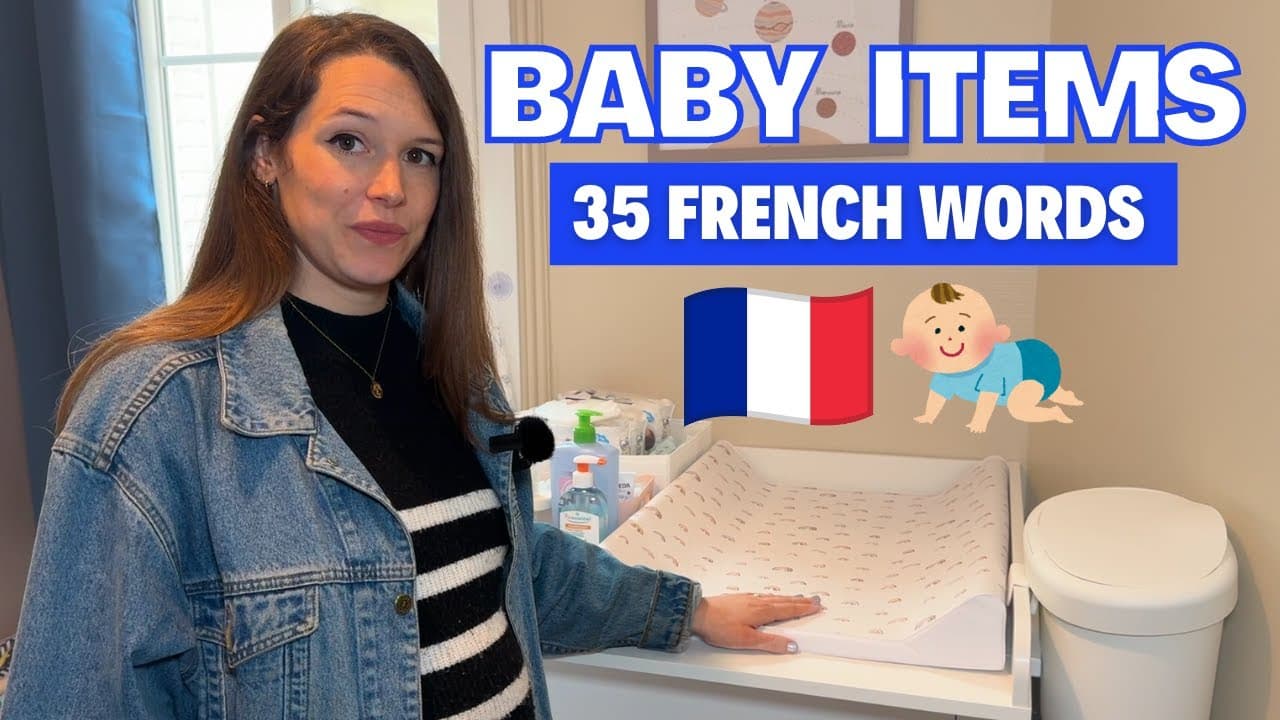 35 itens de bebê em francês, com ficha de vocabulário