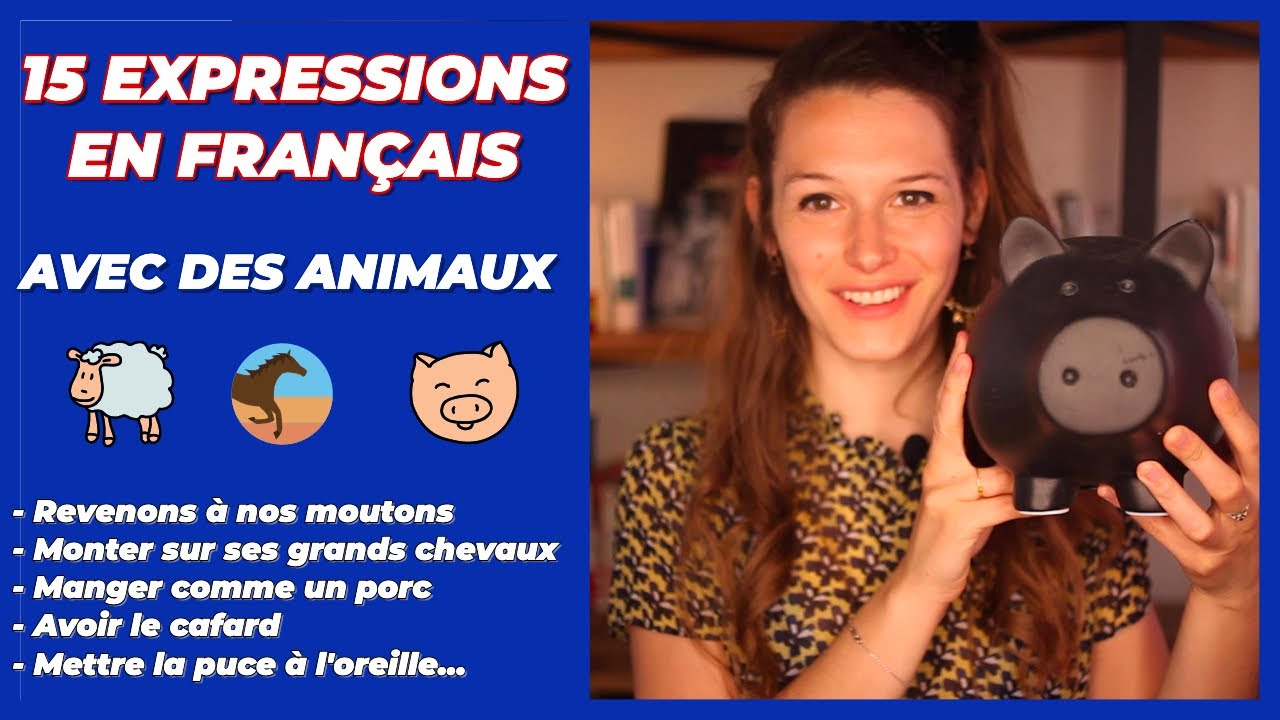 15 EXPRESSIONS EN FRANÇAIS AVEC DES ANIMAUX