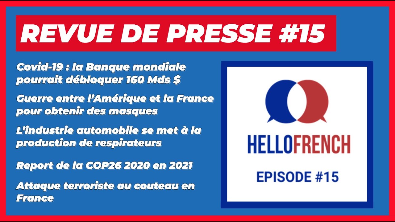 News in slow French - Episode #15 podcast – 29 March 2020