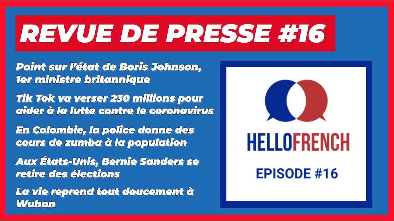 News in slow French – Episode #16 podcast – 5 April 2020