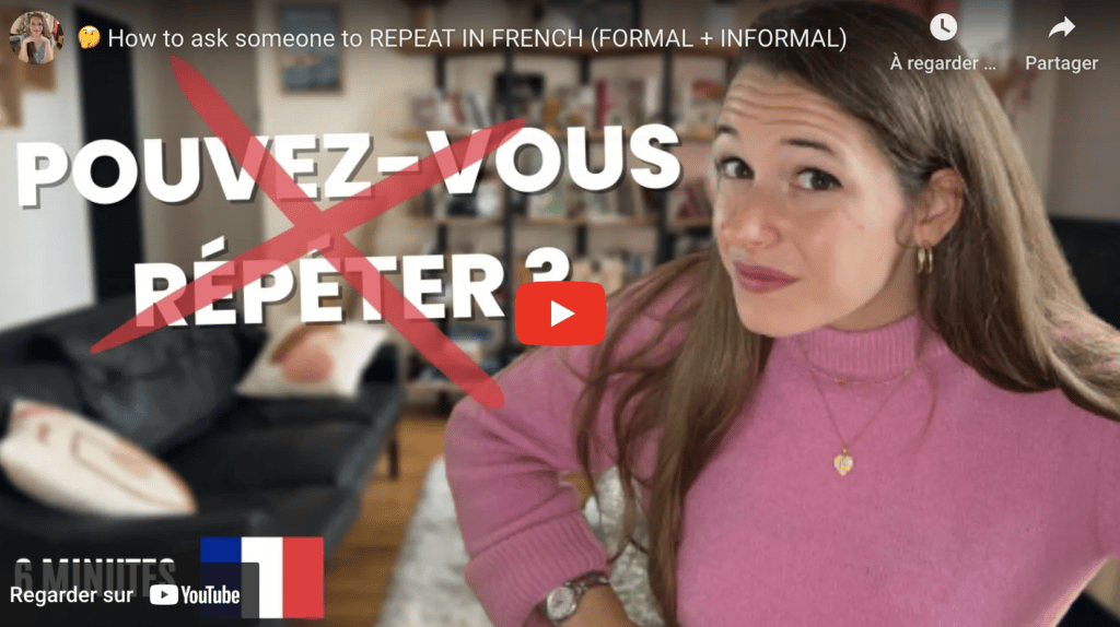 Alternatives to can you repeat in French