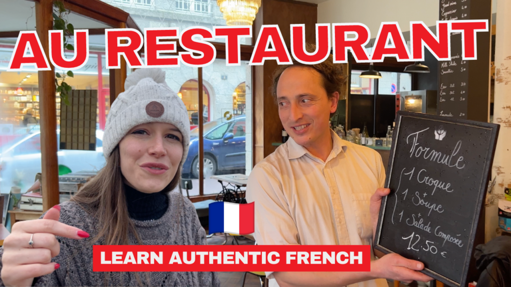 real french conversation at restaurant